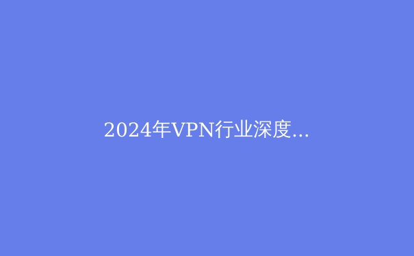 2024年VPN行业深度洞察：技术演进、法规挑战与用户隐私新范式 - 3