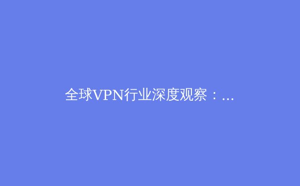 全球VPN行业深度观察：2024年网络安全与数字自由新趋势 - 4