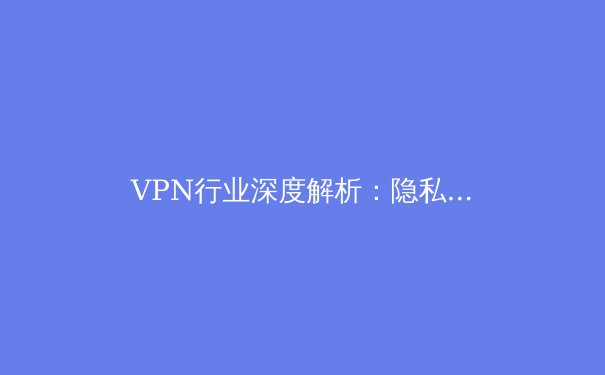VPN行业深度解析：隐私保护、技术创新与未来趋势前瞻 - 2