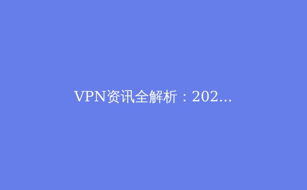 VPN资讯全解析：2024年网络安全趋势与智能连接新范式 - 4