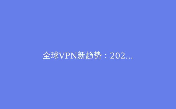 全球VPN新趋势：2024年隐私保护、法规变迁与技术创新深度解析 - 3