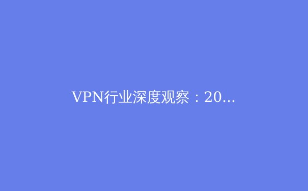 VPN行业深度观察：2024年隐私保护、技术创新与政策监管的三重变奏 - 3