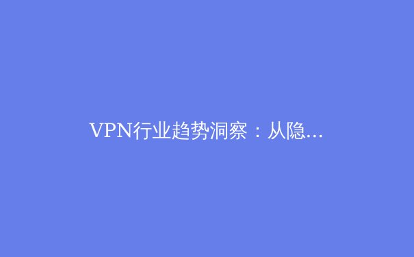 VPN行业趋势洞察：从隐私保护到智能连接的进化之路 - 4